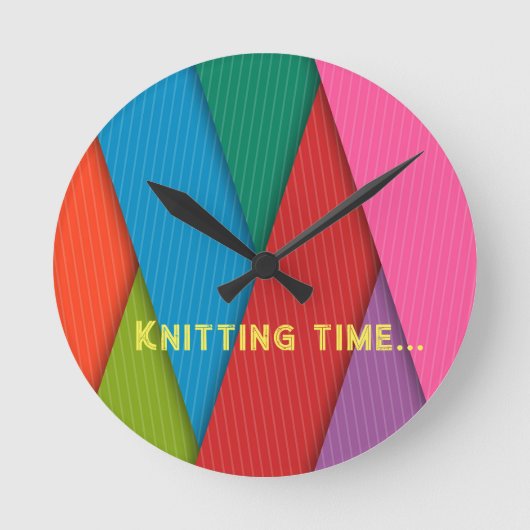 Ronde Horloge colorée motif (Recto)