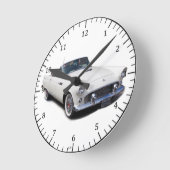 Ronde horloge convertible blanche 1955 (Angle)