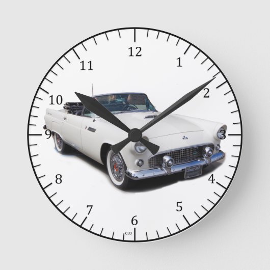 Ronde horloge convertible blanche 1955 (Recto)