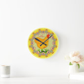 Ronde Horloge Coq Buff Orpington (Maison)