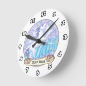 Ronde horloge Crystal Pegasus Unicorne (Angle)