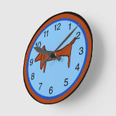 Ronde Horloge Dachshund (Angle)