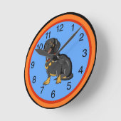 Ronde Horloge Dachshund (Angle)