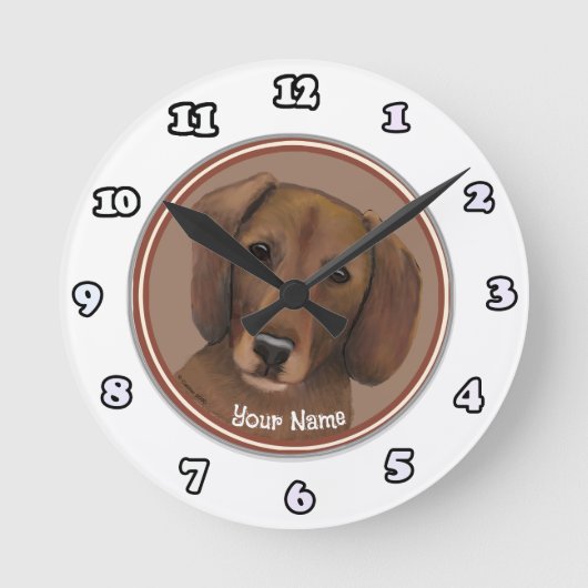Ronde Horloge Dachshund Chien (Recto)