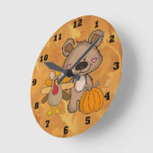 Ronde Horloge d'action de grâce de l'ours (Angle)