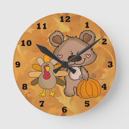 Ronde Horloge d'action de grâce de l'ours (Recto)
