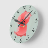 Ronde Horloge d'amour du chiot (Angle)