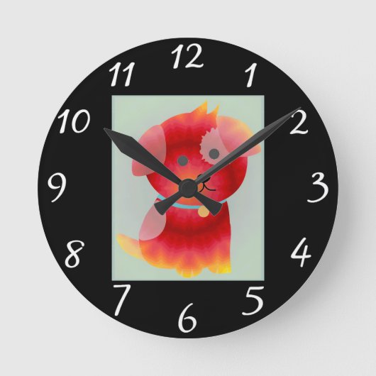 Ronde Horloge d'amour du chiot (Recto)
