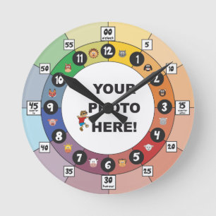 Ronde Horloge d'apprentissage pour les jeunes enfants