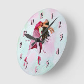Ronde Horloge de ballet ~ Rose (Angle)