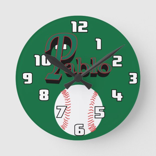 Ronde Horloge de baseball Pablo (Recto)