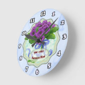 Ronde Horloge de Bouquet de maman géniale (Angle)