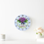 Ronde Horloge de Bouquet de maman géniale (Maison)
