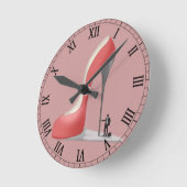 Ronde Horloge de bureau - Giant Red Stiletto (Angle)