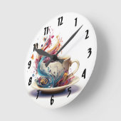 Ronde Horloge de café Whimsical (Angle)