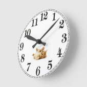 Ronde Horloge de chat (Angle)