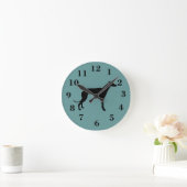 Ronde horloge de chien de lévrier (Maison)