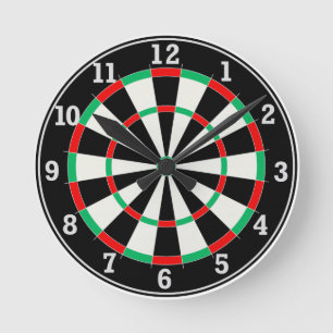 Ronde Horloge de Cible de flechettes petite