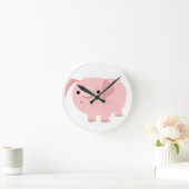 Ronde Horloge de cochon de dessin mignon (Maison)