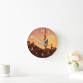 Ronde horloge de coucher du soleil de sonoran (Maison)