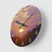 Ronde Horloge de coucher du soleil (milieu) (Angle)