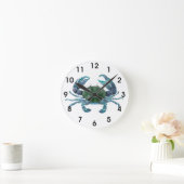Ronde Horloge de crabe bleu Crustacé (Maison)
