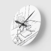 Ronde horloge de cuisine (Angle)