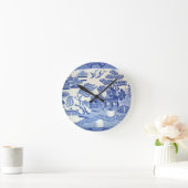 Ronde Horloge de cuisine bleu Willow (Maison)