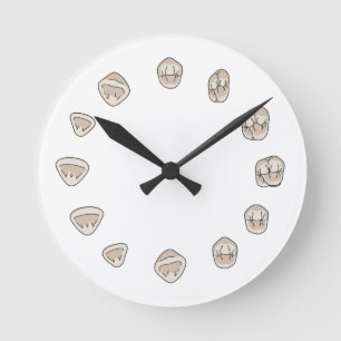 Ronde Horloge de dent (milieu)