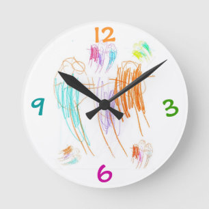 Ronde Horloge de dessin de crayon