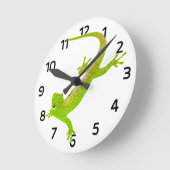 Ronde Horloge de dessin pour bébé Lizard (Angle)