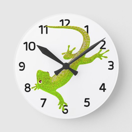 Ronde Horloge de dessin pour bébé Lizard (Recto)