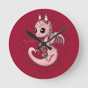 Ronde Horloge de dragon d'amour