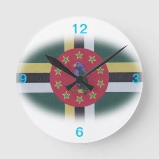 Ronde Horloge de drapeau de la Dominique