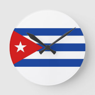 Ronde horloge de drapeau de pays du Cuba