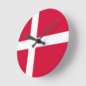 Ronde horloge de drapeau de pays du Danemark (Angle)