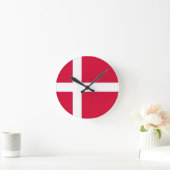 Ronde horloge de drapeau de pays du Danemark (Maison)