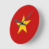 Ronde horloge de drapeau de pays du Vietnam (Angle)