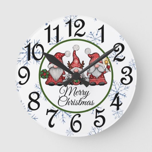 Ronde Horloge de gnome de Noël (Recto)