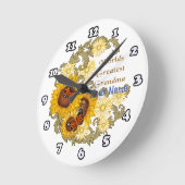 Ronde horloge de grand-mère de tournesol (Angle)