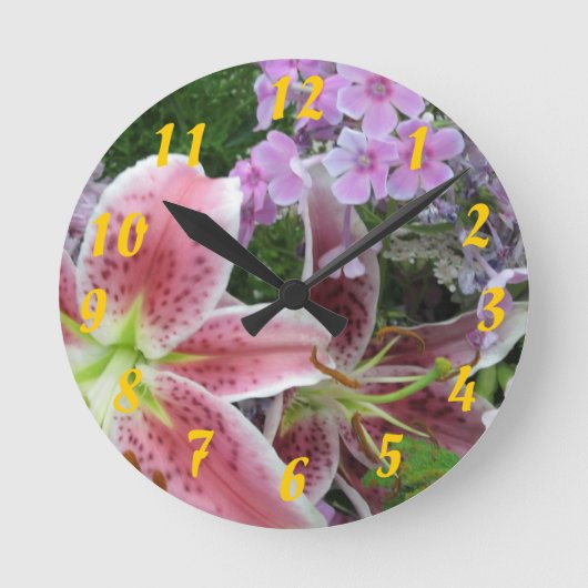 Ronde Horloge De Jolies Fleurs (Recto)