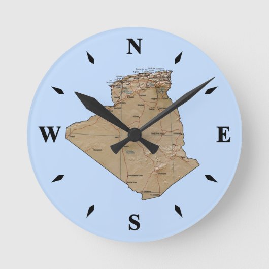 Ronde Horloge de la carte Algérie (Recto)
