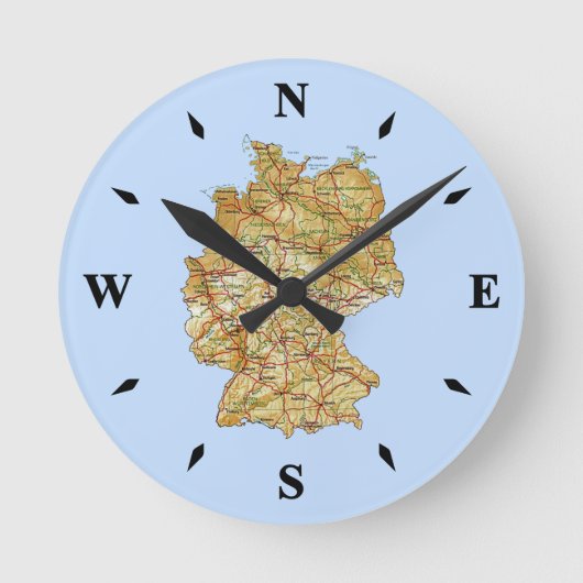 Ronde Horloge de la carte allemande (Recto)