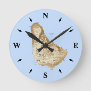Ronde Horloge de la carte de la Barbade