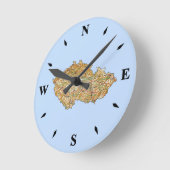 Ronde Horloge de la carte de la tsechia (Angle)