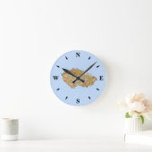 Ronde Horloge de la carte de la tsechia (Maison)