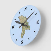 Ronde Horloge de la carte de Moldavie (Angle)