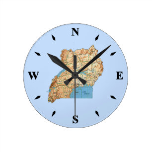 Ronde Horloge de la carte en Ouganda
