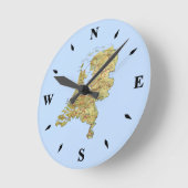Ronde Horloge de la carte Pays-Bas (Angle)