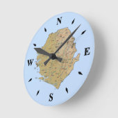 Ronde Horloge de la carte Sierra Leone (Angle)
